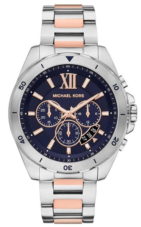 Michael Kors Brecken Chronograph Blue Dial Two Tone Steel Strap Watch For Men - MK9065 Buy Now By Michael Kors