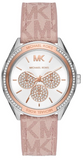 Michael Kors Multifunction Silver Dial Pink Leather Strap Watch For Women - MK7206 Buy Now By Michael Kors