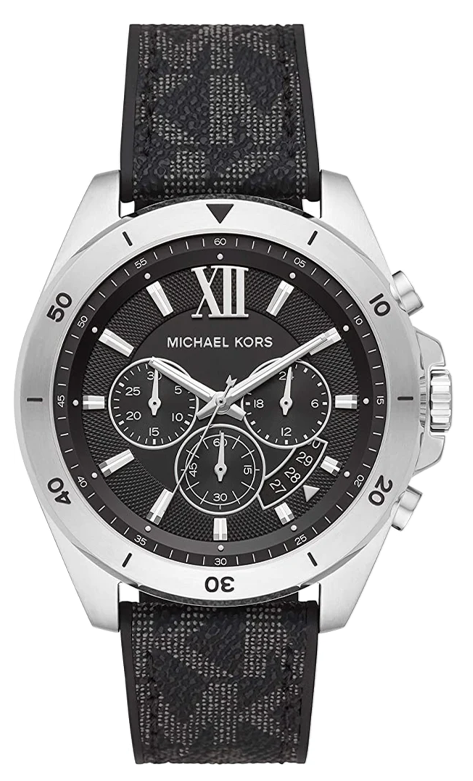 Michael Kors Brecken Chronograph Black Dial Black Leather Strap Watch For Men - MK8850 Buy Now By Michael Kors