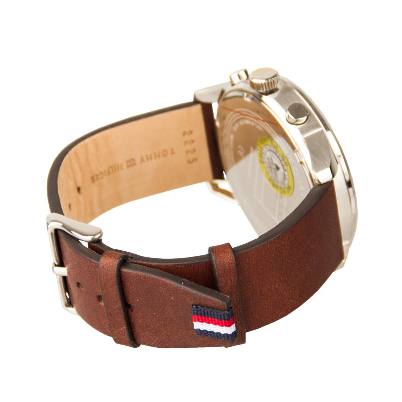 Tommy Hilfiger Chase Chronograph Grey Dial Brown Leather Strap Watch For Men - 1791487 Buy Now By Tommy Hilfiger