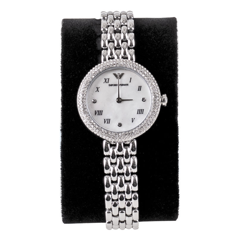Emporio Armani Rosa Quartz White Dial Silver Steel Strap Watch For Women - AR11354 Buy Now By Emporio Armani
