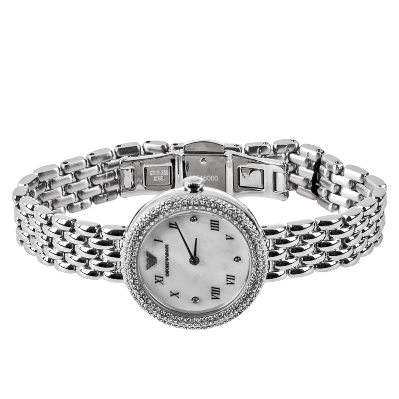 Emporio Armani Rosa Quartz White Dial Silver Steel Strap Watch For Women - AR11354 Buy Now By Emporio Armani
