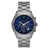 Michael Kors Slim Runway Chronograph Blue Dial Grey Steel Strap Watch For Men - MK8987 Buy Now By Michael Kors