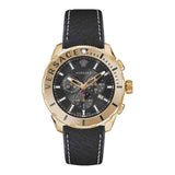 Versace Casual Chronograph Black Dial Black Leather Strap Watch for Men - VERG003-18 Buy Now By Versace