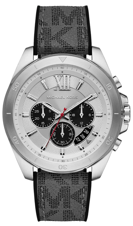 Michael Kors Brecken Chronograph Silver Dial Grey Leather Strap Watch For Men - MK8922 Buy Now By Michael Kors