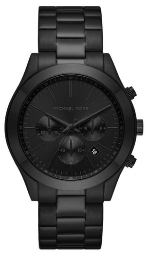 Michael Kors Slim Runway Chronograph Black Dial Black Steel Strap Watch For Men - MK8919 Buy Now By Michael Kors