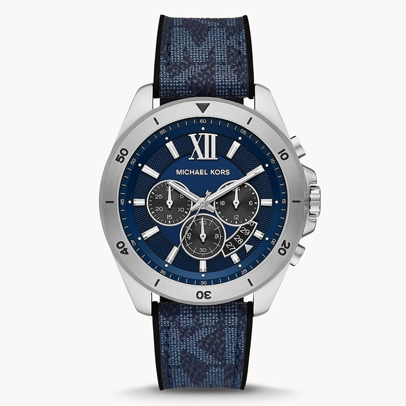 Michael Kors Brecken Chronograph Blue Dial Blue Rubber Strap Watch For Men - MK8923 Buy Now By Michael Kors