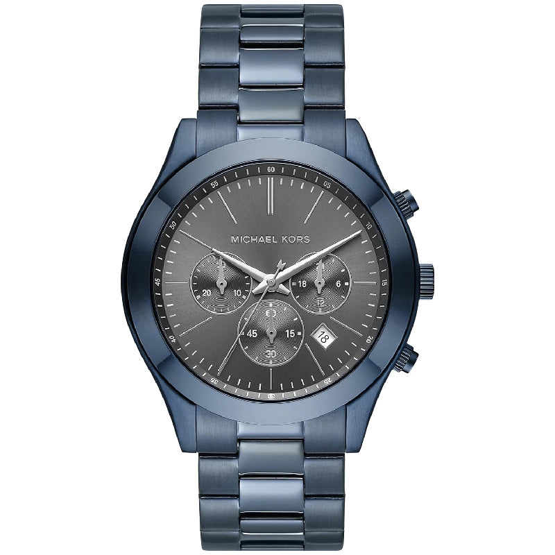 Michael Kors Slim Runway Chronograph Black Dial Blue Steel Strap Watch for Men - MK8918 Buy Now By Michael Kors