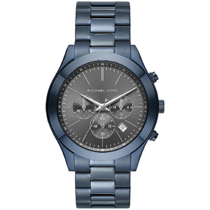 Michael Kors Slim Runway Chronograph Black Dial Blue Steel Strap Watch for Men - MK8918 Buy Now By Michael Kors