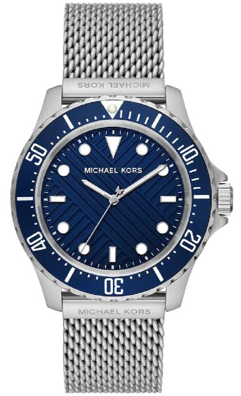 Michael Kors Everest Quartz Blue Dial Silver Mesh Bracelet Watch For Men - MK9082 Buy Now By Michael Kors