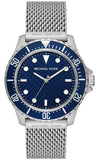 Michael Kors Everest Quartz Blue Dial Silver Mesh Bracelet Watch For Men - MK9082 Buy Now By Michael Kors