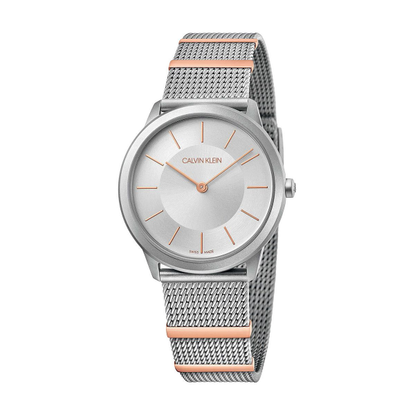 Calvin Klein Minimal Silver Dial Silver Mesh Strap Watch For Men - K3M521Y6 Buy Now By Calvin Klein