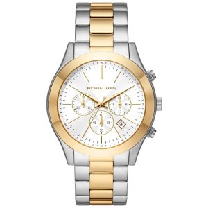 Michael Kors Slim Runway Chronograph White Dial Two Tone Steel Strap Watch For Women - MK8986 Buy Now By Michael Kors