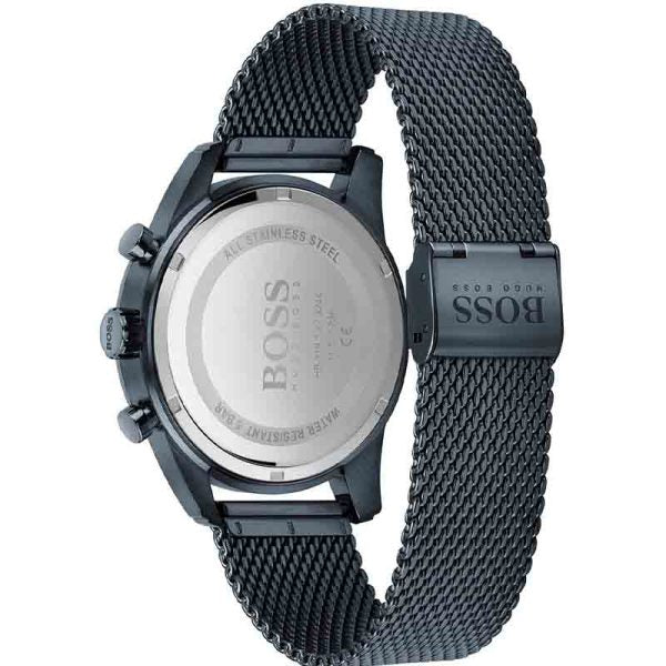 Hugo Boss Skymaster Chronograph Blue Dial Blue Mesh Bracelet Watch for Men - 1513836 Buy Now By Hugo Boss