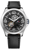 Tommy Hilfiger Bruce Analog Black Dial Black Leather Strap Watch for Men - 1791279 Buy Now By Tommy Hilfiger