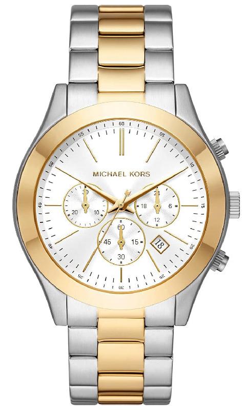 Michael Kors Slim Runway Chronograph White Dial Two Tone Steel Strap Watch For Women - MK8986 Buy Now By Michael Kors