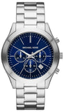Michael Kors Slim Runway Chronograph Blue Dial Silver Steel Strap Watch For Men - MK8917 Buy Now By Michael Kors