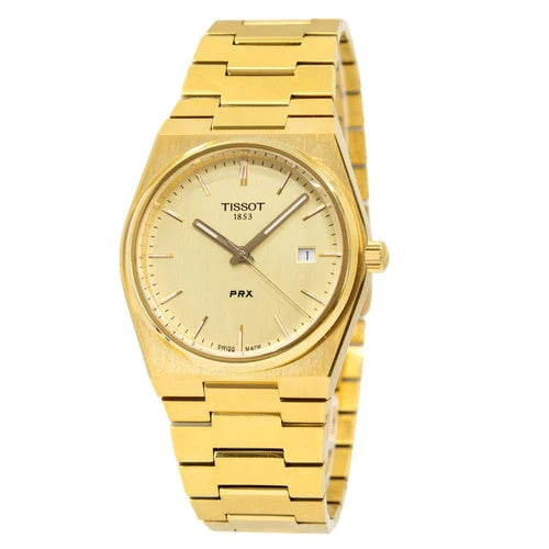 Tissot PRX Champagne Yellow Gold Dial Gold Steel Strap Watch for Men - T137.410.33.021.00 Buy Now By Tissot