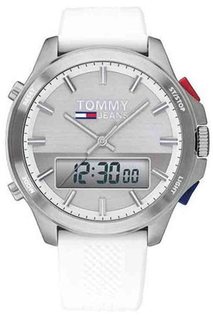 Tommy Hilfiger Digital Silver Dial White Silicone Strap Watch For Men - 1791764 Buy Now By Tommy Hilfiger