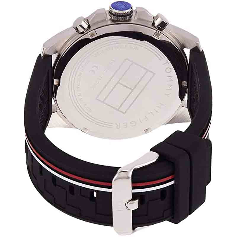 Tommy Hilfiger Decker Quartz Black Dial Black Rubber Strap Watch for Men - 1791473 Buy Now By Tommy Hilfiger