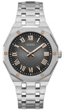 Guess Asset Quartz Black Dial Silver Steel Strap Watch For Men - GW0575G1 Buy Now By Guess
