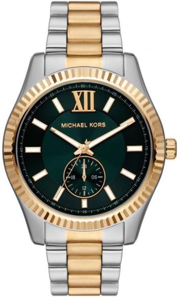 Michael Kors Lexington Quartz Green Dial Two Tone Steel Strap Watch For Men - MK9063 Buy Now By Michael Kors