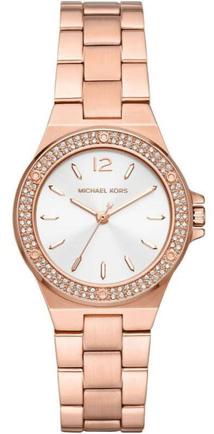 Michael Kors Lennox Three Hand Silver Dial Rose Gold Steel Strap Watch For Women - MK7279 Buy Now By Michael Kors