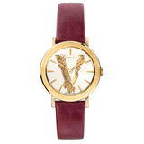 Versace Virtus White Dial Red Leather Strap Watch for Women - VEHC00219 Buy Now By Versace