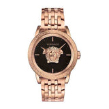 Versace Palazzo Empire Black Dial Rose Gold Steel Strap Watch for Men - VERD00718 Buy Now By Versace