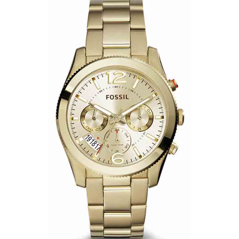 Fossil Boyfriend Gold Dial Gold Steel Strap Watch for Women - ES3884 Buy Now By Fossil