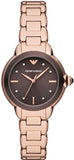 Emporio Armani Mia Quartz Brown Dial Rose Gold Steel Strap Watch For Women - AR11570 Buy Now By Emporio Armani