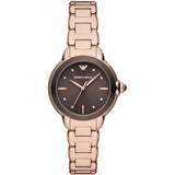 Emporio Armani Mia Quartz Brown Dial Rose Gold Steel Strap Watch For Women - AR11570 Buy Now By Emporio Armani