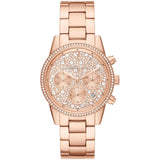 Michael Kors Ritz Chronograph Rose Gold Dial Rose Gold Steel Strap Watch For Women - MK7302 Buy Now By Michael Kors