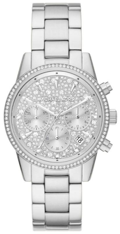 Michael Kors Ritz Chronograph Crystals Silver Dial Silver Steel Strap Watch For Women - MK7301 Buy Now By Michael Kors