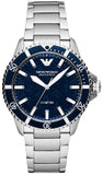 Emporio Armani Meccanico Automatic Blue Dial Silver Steel Strap Watch For Men - AR60059 Buy Now By Emporio Armani