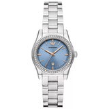 Emporio Armani Federica Three-Hand Date Blue Dial Silver Steel Strap Watch For Women - AR11593 Buy Now By Emporio Armani