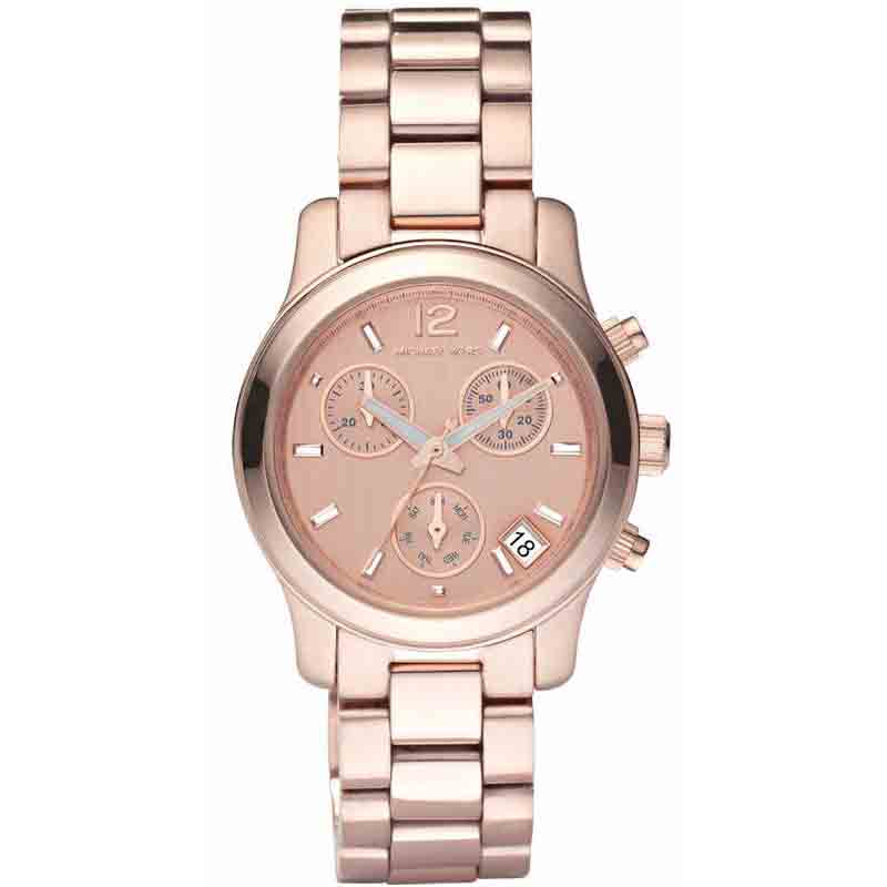 Michael Kors Runway Chronograph Rose Gold Dial Rose Gold Steel Strap Watch for Women - MK5430 Buy Now By Michael Kors
