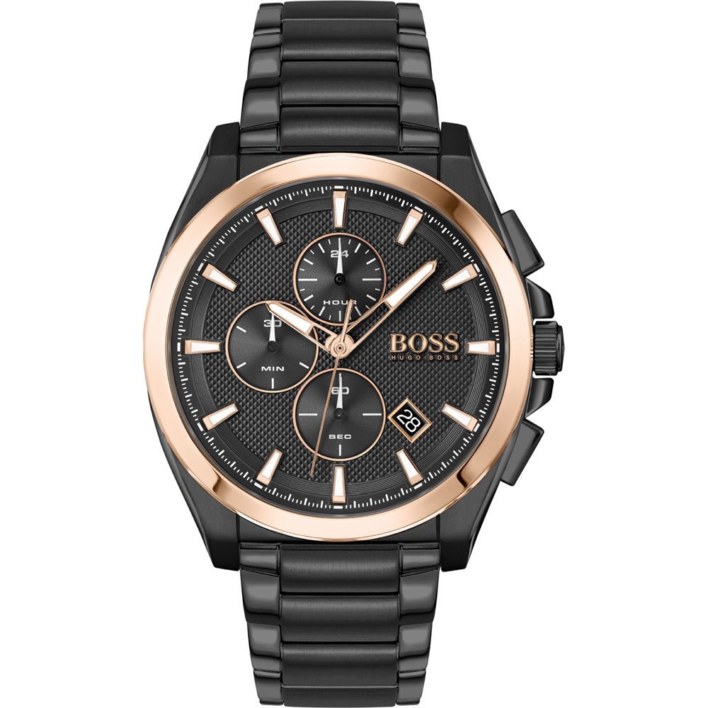 Hugo Boss Grandmaster Black Dial Black Steel Strap Watch for Men - 1513885 Buy Now By Hugo Boss