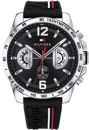 Tommy Hilfiger Decker Quartz Black Dial Black Rubber Strap Watch for Men - 1791473 Buy Now By Tommy Hilfiger