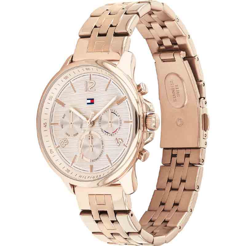 Tommy Hilfiger Harper Chronograph Quartz Rose Gold Dial Rose Gold Steel Strap Watch For Women - 1782224 Buy Now By Tommy Hilfiger