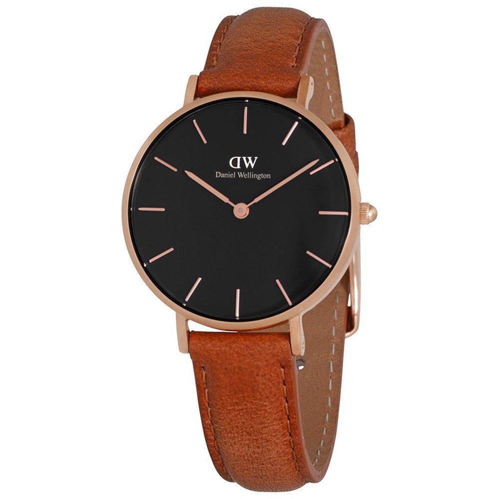 Daniel Wellington Classic Petite Durham Black Dial Brown Leather Strap Watch For Women - DW00100166 Buy Now By Daniel Wellington