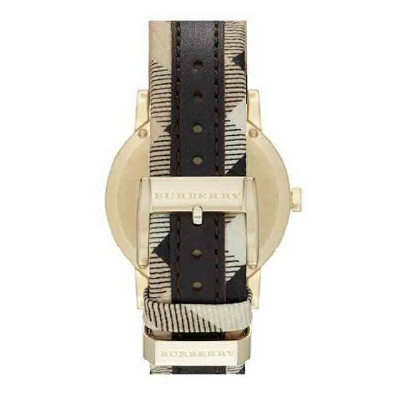 Burberry The City Gold Dial Black Leather Strap Watch for Men - BU9032 Buy Now By Burberry