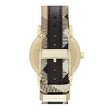 Burberry The City Gold Dial Black Leather Strap Watch for Men - BU9032 Buy Now By Burberry