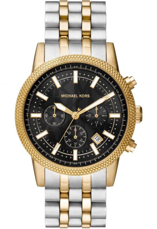 Michael Kors Hutton Chronograph Black Dial Two Tone Steel Strap Watch For Men - MK8954 Buy Now By Michael Kors