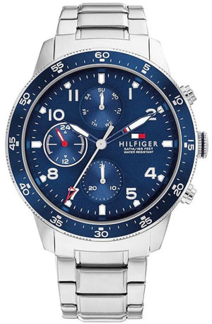 Tommy Hilfiger Jimmy Chronograph Quartz Blue Dial Silver Steel Strap Watch For Men - 1791949 Buy Now By Tommy Hilfiger