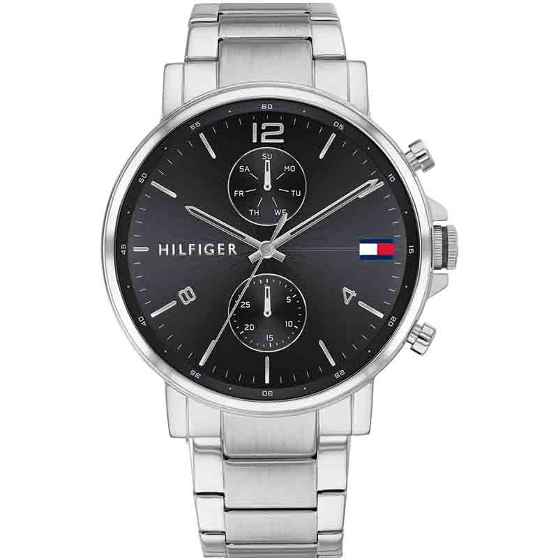 Tommy Hilfiger Daniel Black Dial Silver Steel Strap Watch for Men - 1710413 Buy Now By Tommy Hilfiger
