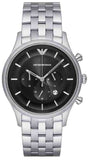 Emporio Armani Chronograph Black Dial Silver Steel Strap Watch For Men - AR11017 Buy Now By Emporio Armani