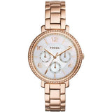Fossil Jacqueline Multi Function Mother of Pearl Dial Rose Gold Steel Strap Watch for Women - ES3757 Buy Now By Fossil