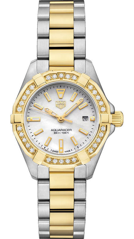Tag Heuer Aquaracer Diamonds Mother of Pearl Dial Two Tone Steel Strap Watch for Women - WBD1421.BB0321 Buy Now By Tag Heuer