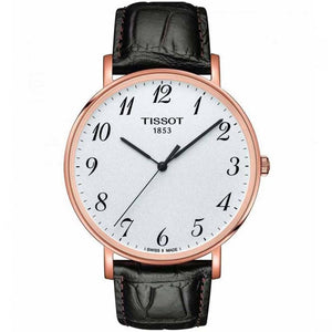 Tissot T Classic Everytime White Dial Black Leather Strap Watch For Men - T109.610.36.032.00 Buy Now By Tissot
